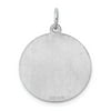 27mm x 20mm Solid 925 Sterling Silver Brocaded Initial Letter A Alphabet Charm Pendant